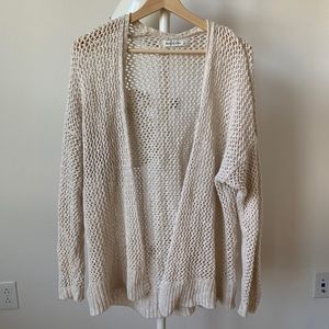 Knit oversized cardigan (beige)